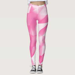 Rosa Polygonhintergrund: abstraktes 3D-Rendering Leggings