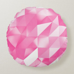 Rosa Polygonhintergrund: abstraktes 3D-Rendering Rundes Kissen