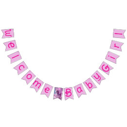 Rosa Pony Einhorn Girlande Banner für Baby Shower