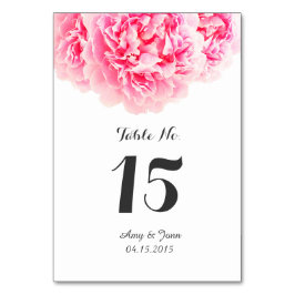 Rosa Pony Hochzeitstichtafel Pony3 Tischnummer