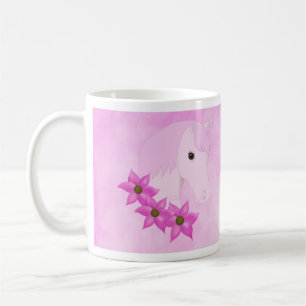 Rosa Pony u. Blumen-Tasse Kaffeetasse