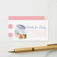 Rosa Poolparty Tropische Babyparty Buchwunsch