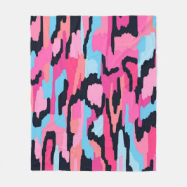 Rosa Pop Abstrakt Fleecedecke