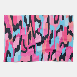 Rosa Pop Abstrakt Geschirrtuch