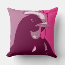 Rosa Pop Art Chicken Kissen