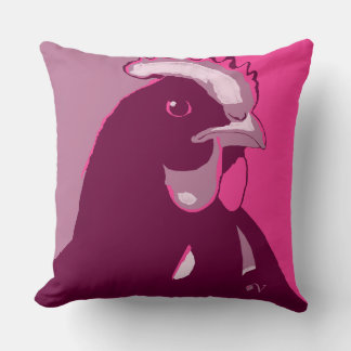 Rosa Pop Art Chicken Kissen