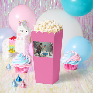 Rosa Popcornboxen für den Winter Alice Geschenkschachtel
