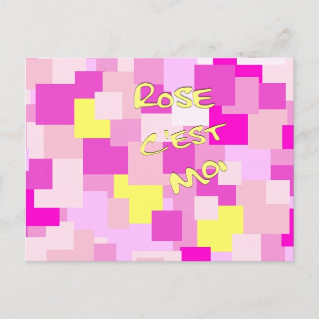 Rosa Postkarte (Vorderseite)