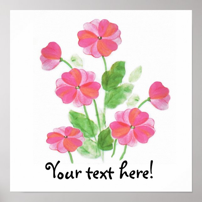 Rosa Primrose Poster (Vorne)