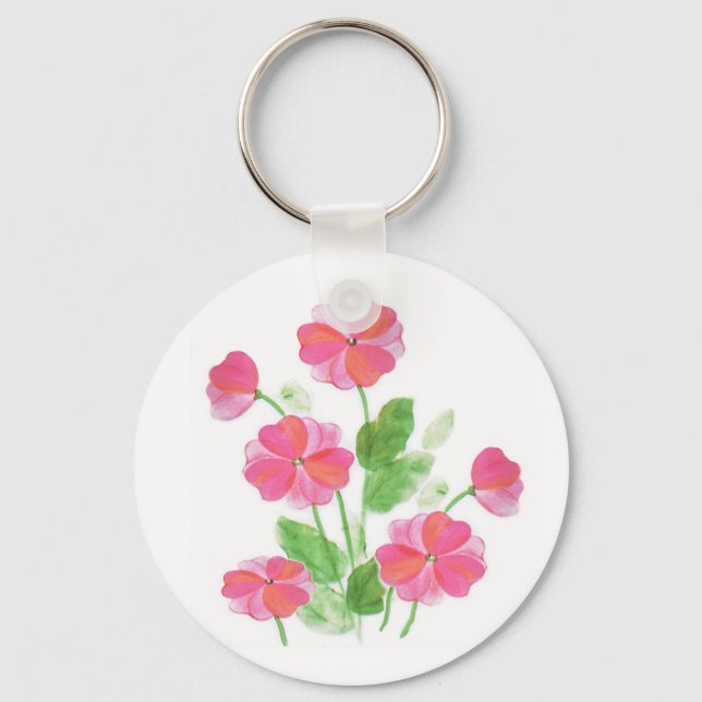 Rosa Primrose Schlüsselanhänger (Vorderseite)