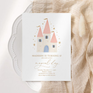 Rosa Princess Burg Girl del Malcantone Einladung