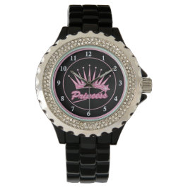Rosa Princess Crown Armbanduhr