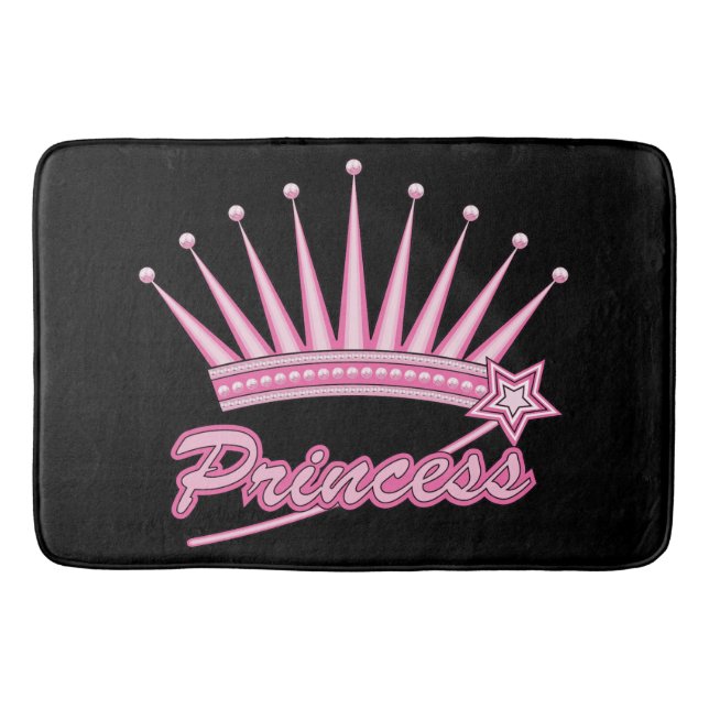 Rosa Princess Crown Badematte (Vorderseite)