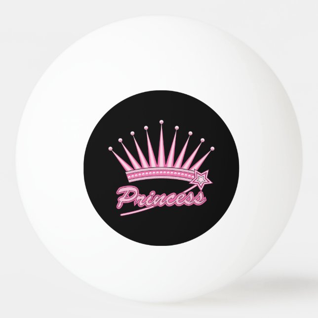 Rosa Princess Crown Tischtennisball (Vorderseite)