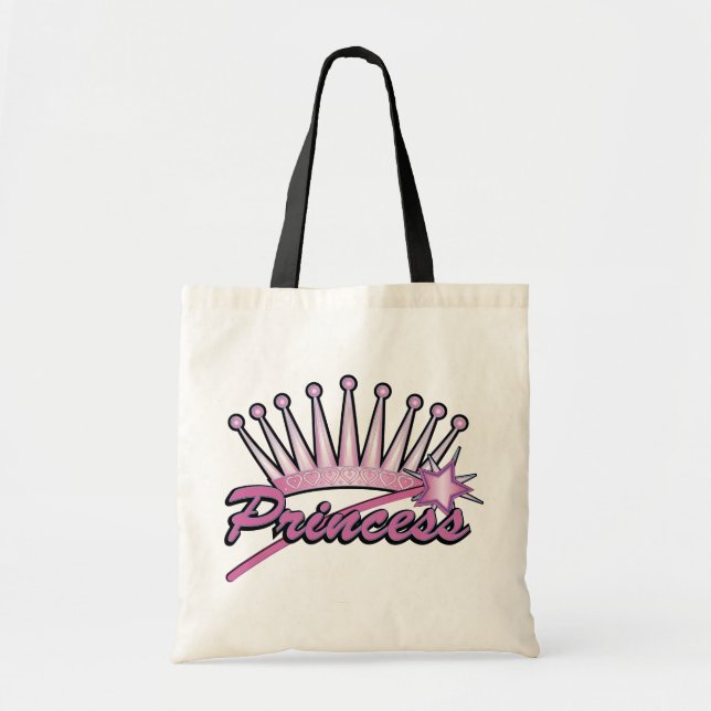 Rosa Princess Crown Tragetasche (Vorne)