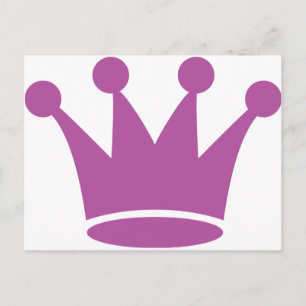 Rosa Prinzessenkrone Postkarte