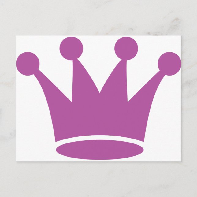 Rosa Prinzessenkrone Postkarte (Vorderseite)