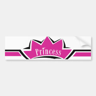 Rosa Prinzessin Autoaufkleber