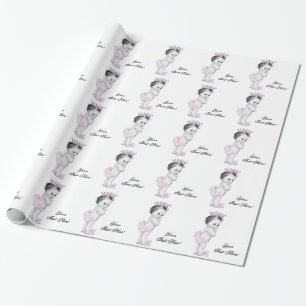 Rosa Prinzessin Baby Mädchen Shower Geschenkpapier