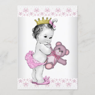 Rosa Prinzessin Babyparty Einladung