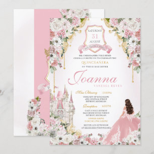 Rosa Prinzessin Blush Einladung