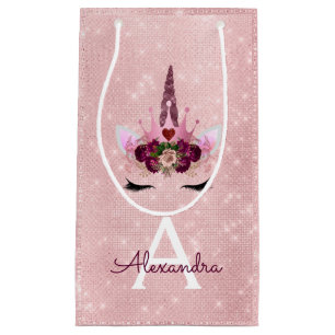 Rosa Prinzessin Einhorn Rose Gold Rosa Rosa Glitze Kleine Geschenktüte