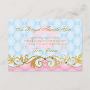 Rosa Prinzessin, elegant danken Ihnen Karten