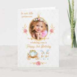 Rosa Prinzessin Foto Geburtstagskarte Karte