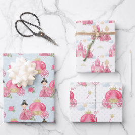 Rosa Prinzessin Geschenkpapier Set