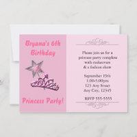 Rosa Prinzessin Party Birthay Einladungen Wand Kro