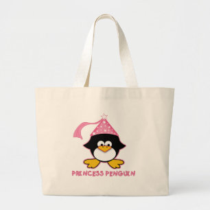 Rosa Prinzessin Penguin Jumbo Stoffbeutel