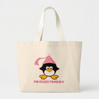 Rosa Prinzessin Penguin Jumbo Stoffbeutel