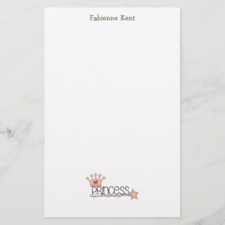 Rosa Prinzessin · Prinzessin Wordart Briefpapier