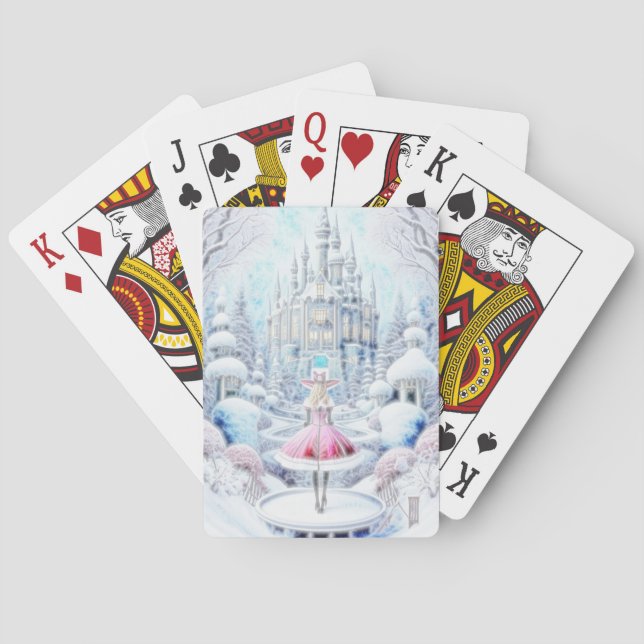 Rosa Prinzessin Spielkarten (Rückseite)