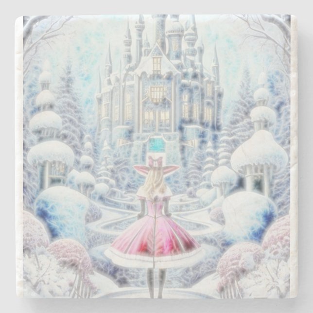 Rosa Prinzessin Steinuntersetzer (Vorderseite)