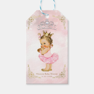 Rosa Prinzessin Vintage Baby Mädchen Shower Favor Geschenkanhänger