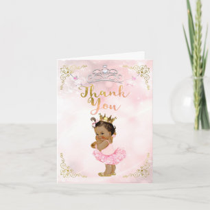 Rosa Prinzessin Vintage Braune Baby Mädchen Danke