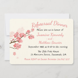 Rosa Probe Abendessen Kirschblüten Blume Einladung