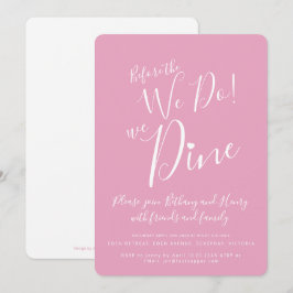 Rosa Probe Abendessen vor uns lädt ein Einladung