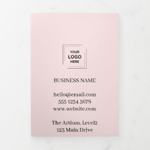 Rosa Professional Business Branding Design Dreifach Gefaltete Karte