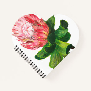 Rosa Protea, Königliche Protea Blume, tropisch, a Notizbuch