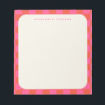 rosa Prüfplatine-Muster | Personalisierter Name Notizblock<br><div class="desc">rosa Prüfplatine-Muster | Personalisiert Name Notepad</div>