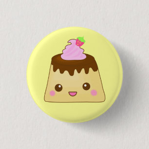 rosa Pudding niedlich! Button