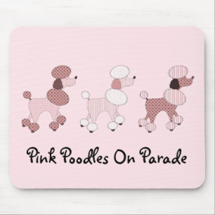 Rosa Pudel auf Parade Mousepad