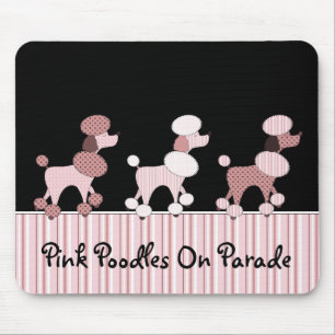 Rosa Pudel auf Parade Mousepad