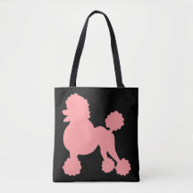 Rosa Pudel-Leinwand-Taschen-Tasche