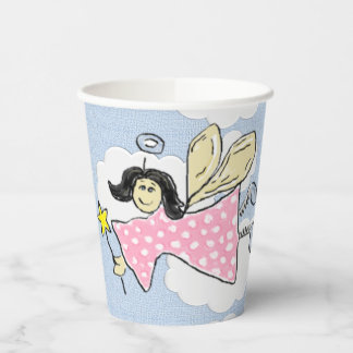 Rosa Punkt Angel Pappbecher