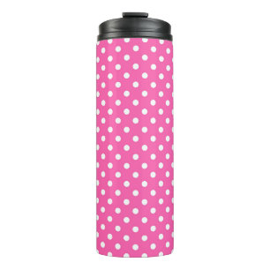 Rosa Punkte Brustkrebs-Bewusstseinsmuster Thermosbecher
