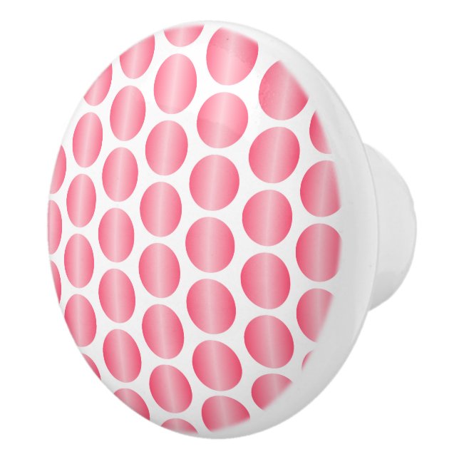 Rosa Punkte-Design Keramikknauf (Rechts)