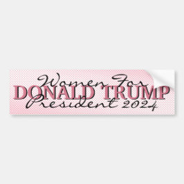 Rosa Punkte Frauen für Donald Trump-Autoaufkleber Autoaufkleber